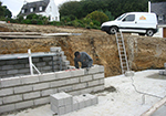 Réalisation des fondations à Dolleren